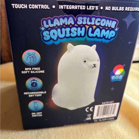 Unbranded Other - Squish Tap Light Rechargeable Nightlife Llama Silicone Multi color NWB